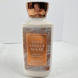 Bath & Body Works Warm Vanilla Sugar 24 Hour Moisture Body Lotion 8oz New